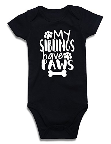 Image of Baby Gifts for Twin Boys Newborn Baby My Siblings Hace Paws Print Solid Rompers Bodysuit Outfits Jumpsuit Autumn (0-3 Months)