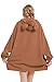 RISISSIDA Wearable Blanket Adult Hoodie for Men Women Oversized Sherpa Cozy One Size Fits All Brown