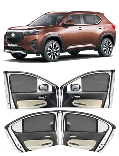 Image of Autofact Car Sunshades for Honda Elevate, UV Protection, Useful Car Accessories, Custom fit Sun Shades for Side Windows, Set of 6