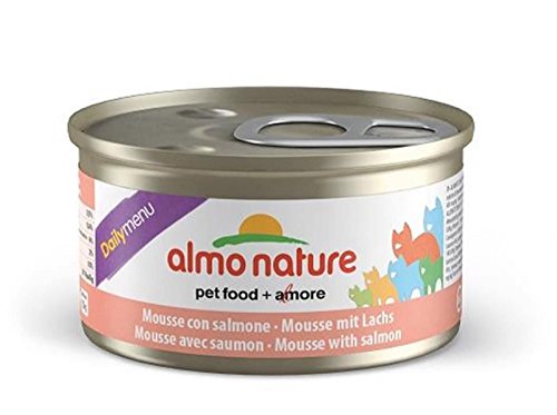 Almo Nature - Mousse diario para gato con salmón (85 g, 24 unidades)