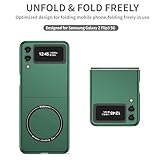 F.QYNing Magnetic Folding Case for Samsung Galaxy Z Flip 3,Shockproof Phone Case, Protection Protective Shell Cover for Samsung Galaxy Z Flip 3 5G (Green) - Image 3