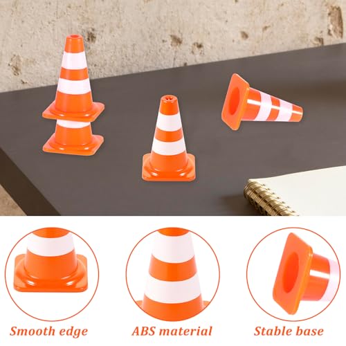 image for Ptwola Mini Traffic Signs 50pcs Miniature Traffic Cones Barricades Sig