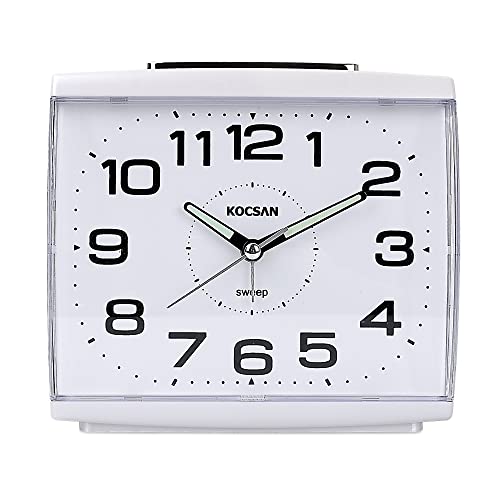 Wecker Analog, Wecker mit batterie ohne ticken, Wecker mit Nachtlicht und Schlummerfunktion, Wecker ohne strom, Wecker mit großen zahlen, Lautloser wecker, Batteriebetriebene Analog Seniorenwecker Cover