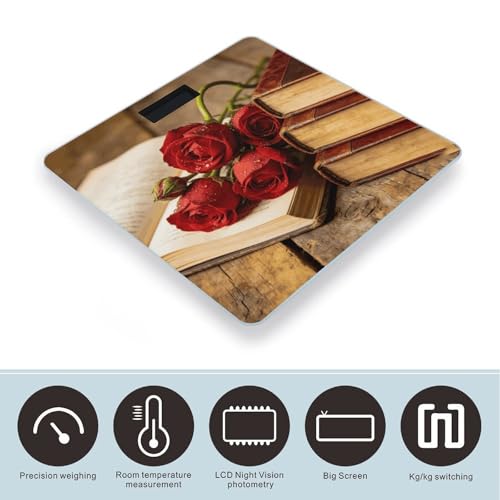 Báscula digital de baño con plataforma de vidrio templado miniatura 3