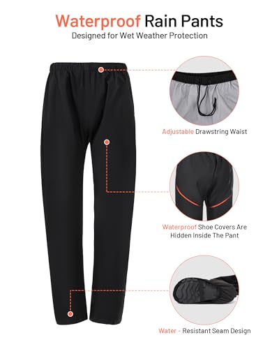 image for Oumurs Motorcycle Rain Suit - Waterproof Jacket & Pants for Men & Wome