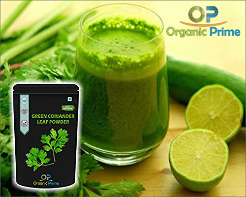 Image of Organic Prime Green Coriander Leaf Powder | Dhaniya Leaf Powder - 100 GM by Organic Prime