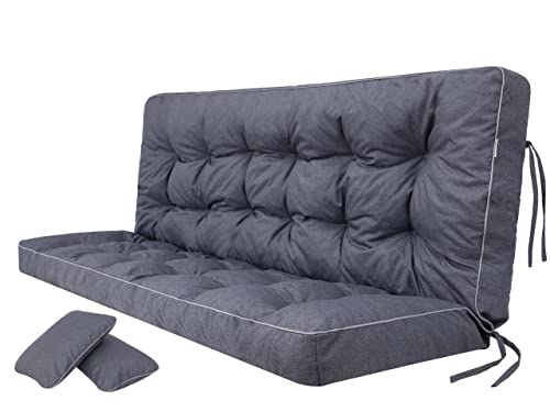 Coussin pour palette, extérieur, balancelle, banc de jardin, avec dossier. Imperméable et de...