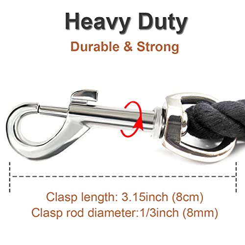 Mycicy 6 Ft Rope Dog Leash, Soft Strong Braided Leash With Leather Tailor Connection Pet Leash For Small Medium Large Dogs #TOP3