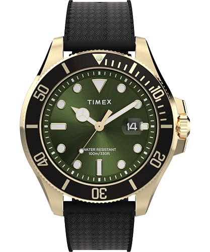 Timex Men's TW2Y05300 Black Harborside Coast 44mm Synthetic Rubber Strap Watch