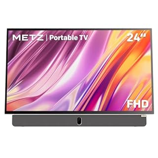 Metz Monitor Portatile, MPE7002Z, 24”, Batteria Incorporata, Ricarica Auto 12V e Power Bank, Anti-glare, LED, FHD Smart, HDMI, USB, Bluetooth, Wifi 5, Grigio