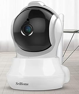 SriHome Telecamera di sorveglianza wireless 720P HD Telecamera IP Wifi P2P con visione notturna a infrarossi compatibile con Android iOS Computer bianca SriHome Telecamera di sorveglianza wireless 720P HD Telecamera IP Wifi P2P con visione notturna a infrarossi compatibile con Android iOS Computer bianca