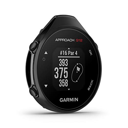 Garmin Approach G12 – GPS-Golfgerät mit Entfernungsangaben zum Grün & zu Hindernissen. 1,3“ Display, Messung & Aufzeichnung von Schlagweiten. 30 h Akku, für 42.000 Golfplätze weltweit, Schwarz