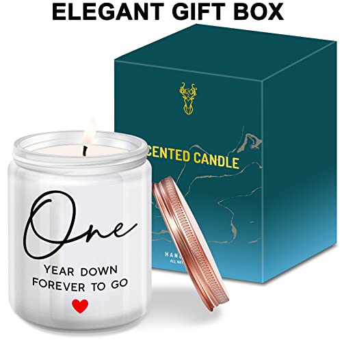 1 Year, 1Th, One Year, First Anniversary Candles Gifts For Him Her Couple- Happy Paper Anniversary Girlfriend Boyfriend Wife Husband Gifts #TOP6