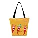 Illustrazione della cucina messicana Chili Peppers 11 × 7 × 13 pollici lavabile in lavatrice robusta borsa in poliestere pieghevole riutilizzabile borsa per le donne per lo shopping