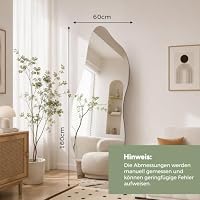 Muzilife Ganzkörperspiegel Asymmetrischer Standspiegel 160x60cm – Ansicht 2