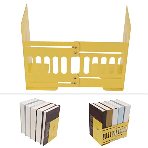 Serre-livres rétractables en métal jaune élégant support décoratif - 7