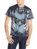 Marvel Wolverine Men's Leyenda Tie Dye T-Shirt, Blue/Brown, Large