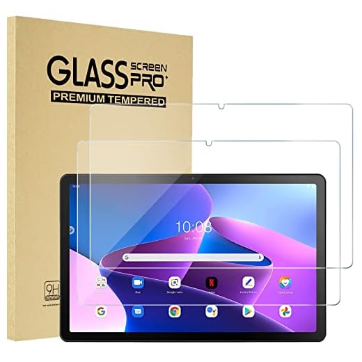 ProCase 2 Pack Screen Protector for Lenovo Tab M10 Plus 3rd Gen 10.6 Inch 2022, Tempered Glass Screen Film Guard for 10.6” Lenovo Tab M10 Plus Gen 3 TB125FU TB128FU TB128XU 2022 Release -Clear