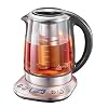 Wasserkocher mit Temperatureinstellung, 2200W Glaswasserkocher, LCD-Display Wasserkocher, 120Mins Warmhaltefunktion, Abnehmbares Tee-Ei, 1.7L Teekessel