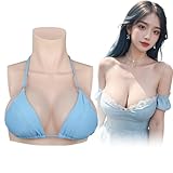 BINIMOKOO シリコンバスト 高襟 液体シリコン充填 超薄型 Aカップ 女装バスト 乳揺れ 人工 乳房 シリコン胸 仮装 男の娘 コスプレ 女性になる 脱着簡単 自然感