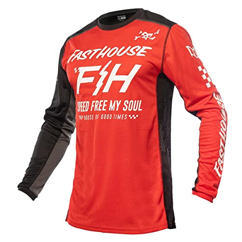 FASTHOUSE Grindhouse Slammer Jersey (Red/Black, Medium)