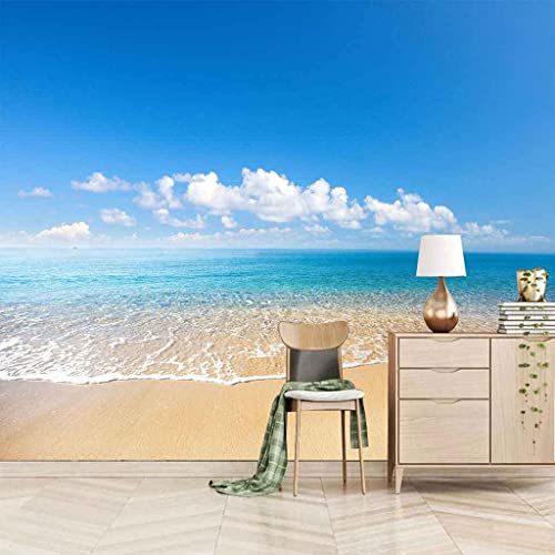 3D Wandtapete Blauer Himmel Strand Seelandschaft Fototapeten Wohnzimmer Tv...