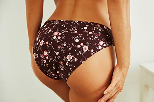 Image of FINETOO 6 Pack Women's Seamless Hipster Underwear No Show Panties Invisibles Briefs Soft Stretch Bikini Underwears XS-XL