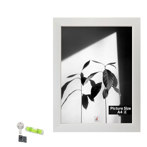 Image of Art Street Hanging Picture Frame for Wall Hanging Photo Frame for Wall Decoration Home Decor Photo Frames for Diwali Decoration Picture Frames A4 Size White 20x30 cm