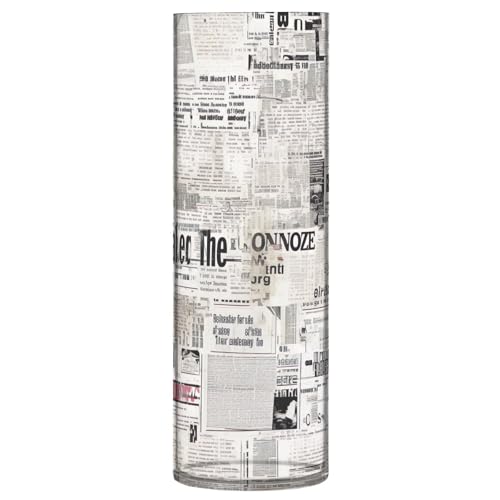 PaChyLuu Vintage Newspaper Texture Cylinder Plastic...