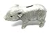 Produktbild Süßes Sparschwein in Silber Sparbüchse Spardose für Trinkgeld - Größe: 24x14cm (LxH)
