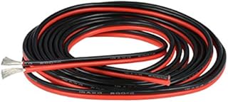 BNTECHGO 30 Gauge Silicone Wire Ultra Flexible 20 ft high Temp 200 deg C 600V 30 AWG Silicone Wire 11 Strands of Tinned Copper Wire Stranded Wire Model Battery Cable Black and Red Each Color 10 ft