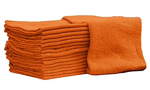 Nabob Wipers Auto Mechanic Shop Towels, Shop Rags 25 Pack 100% Cotton Commercial Grade for Cleaning Garage, Auto Body Shop & Bar Mop Size 14x14 Inches