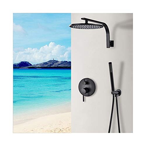 Système de douche de pomme de douche bronze en laiton massif pour salle de bain haut de gamme