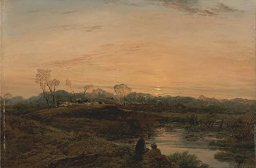 Lienzo Atardecer en Bayswater pintura al óleo impresa cuadro clásico 60x90cm