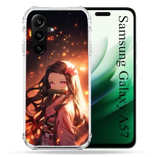 Coque Samsung Galaxy A57 5G Manga Demon Slayer Nezuko Rose antichoc