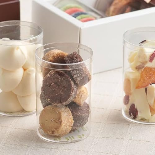 【まとめ買い ケース販売】クリアケースハイミリオンケース90フタ付350個PET円筒ケースクッキーケース60φX90Hmm蓋付キャンディーグミクラッカーマーブルチョコ