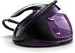 Philips Centrale Vapeur PerfectCare Elite Plus - Puissance 2700W, Effet pressing 550g, Pression 7.7 bars, Technologie OptimalTEMP, Eco, Semelle T-IonicGlide, Réservoir 1.8L, Noir/Violet (GC9675/80)