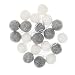 Felt Wool Ball String Wall Hanging Pom Pom Garland Home Decorations 30mm Balls (Gray White)