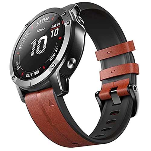 Bracelet Garmin Fenix 7X 6X en cuir véritable élégant par AMSH - 3