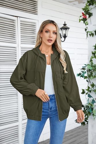 VICHYIE Corduroy Drawstring Hooded Pocket Zip Up Jacket Loose Shacket Coat3