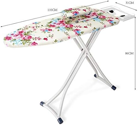 Adjustable Ironing Board 110x31x86CM with Skin-Friendly Printed Cotton Cover, Large Size for Laundry Room, 6 Color Options, Sturdy and Space-Saving Design