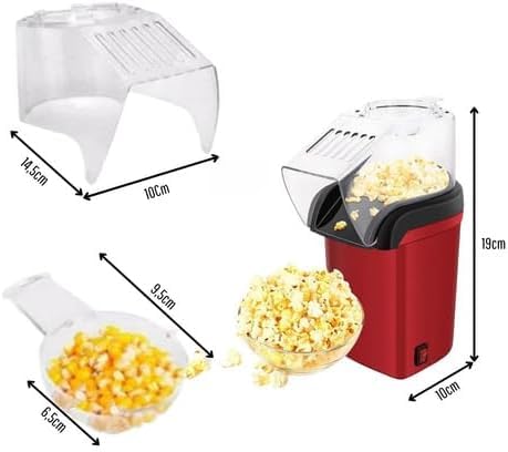 Super Pipoqueira Elétrica Pipocas sequinhas Ar Quente Automática Vermelho Saudável Livre de Óleo Est