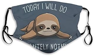 Cute Sloth Dust Face Mask Adjustable Mouth Mask Balaclava Bandanas With Filter Paper