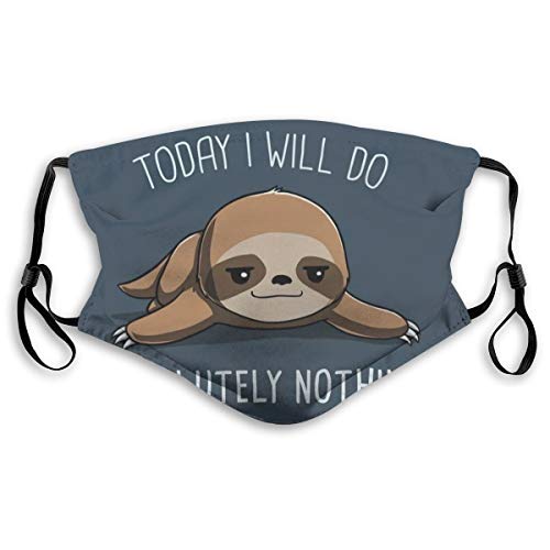 Cute Sloth Dust Face Mask Adjustable Mouth Mask Balaclava Bandanas With Filter Paper