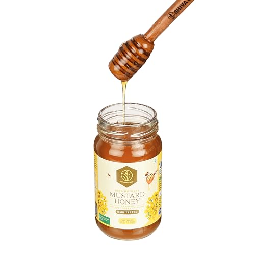 Image of Shiva Organic Raw Mustard Honey 250g | 100% Pure NMR Tested | Raw and Unprocessed