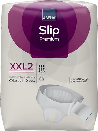 ABENA Slip XXL2 Pañales para adultos para incontinencia, pantalones de incontinencia de gran capacidad para hombres y mujeres, tamaño de cadera 170-254 cm, 3200 ml, absorbencia, paquete de 10