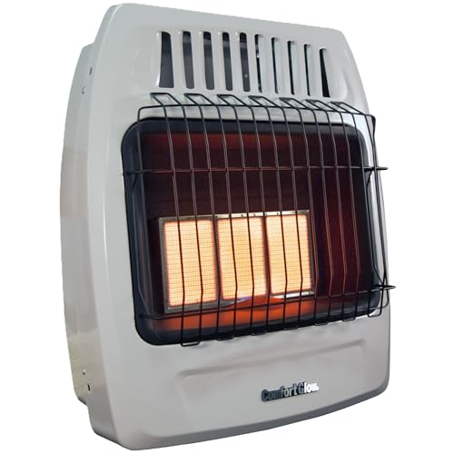 Comfort Glow KWP392 Propane Infrared Vent Free Wall Heater 3 Plaque 18000 Btu, Gray, 24"X20.9"X10.5"