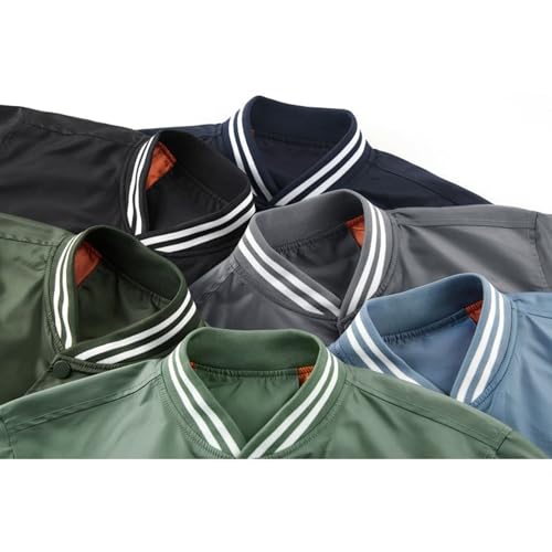 JEShifangjiusu Mens Varsity Lightweight Jacket Casual Fall Spring Outdoor Coat Windbreaker Bomber Zip Up Bomber Jackets3