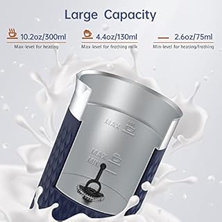 SIMPLETASTE Electric Milk Frother, Automatic Frother and Milk Steamer, 4-in-1 Electric Milk Steamer, Hot and Cold Foam Maker for Coffee, Cappuccinos, Macchiato, Latte