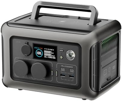 ALLPOWERS Estación de alimentación portátil R600, batería LiFePO4...